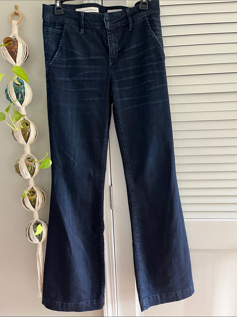 Pilcro and the Letterpress Dark Navy Wide-Leg Jeans